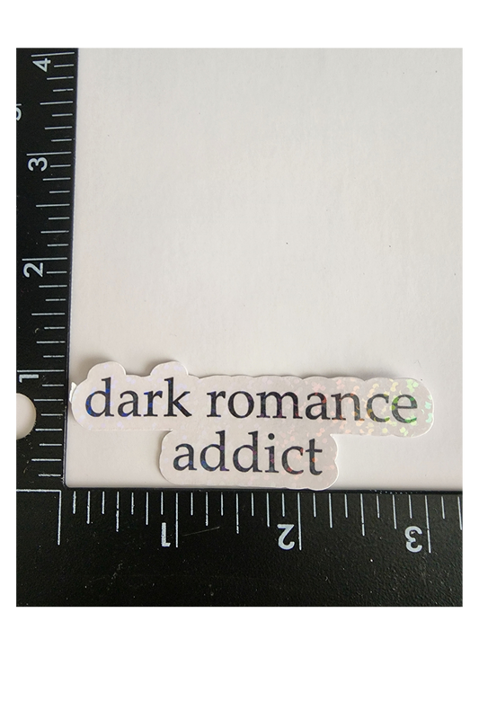 Dark Romance Addict Typography 3" Sticker