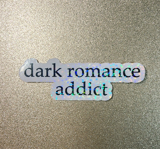 Dark Romance Addict Typography 3" Sticker