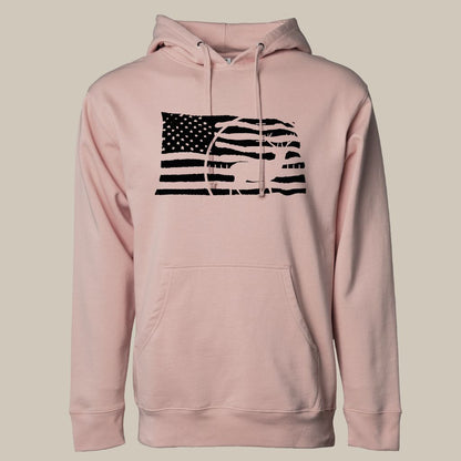 American Flag/Hunting Midweight Hoodie Pullover