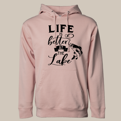 Life is Better at the Lake Hooded Pullover Sweatshirt