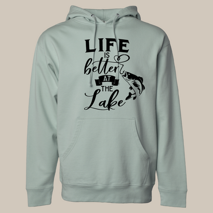 Life is Better at the Lake Hooded Pullover Sweatshirt