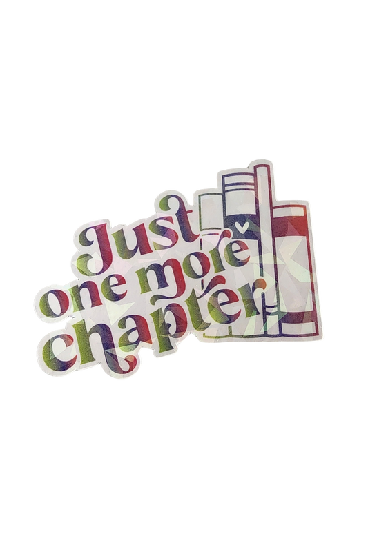 Just One More Chapter 3" Sticker