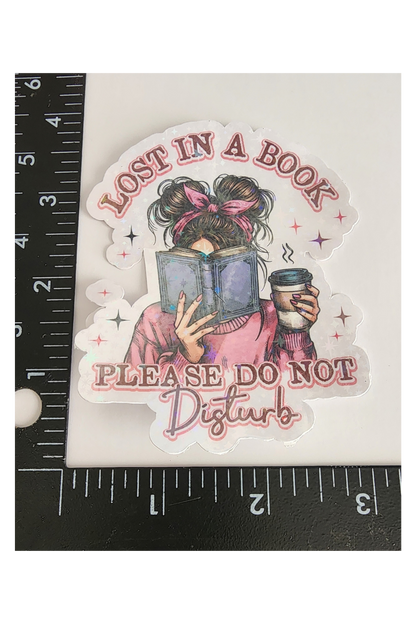 Lost In A Book 3" Sticker