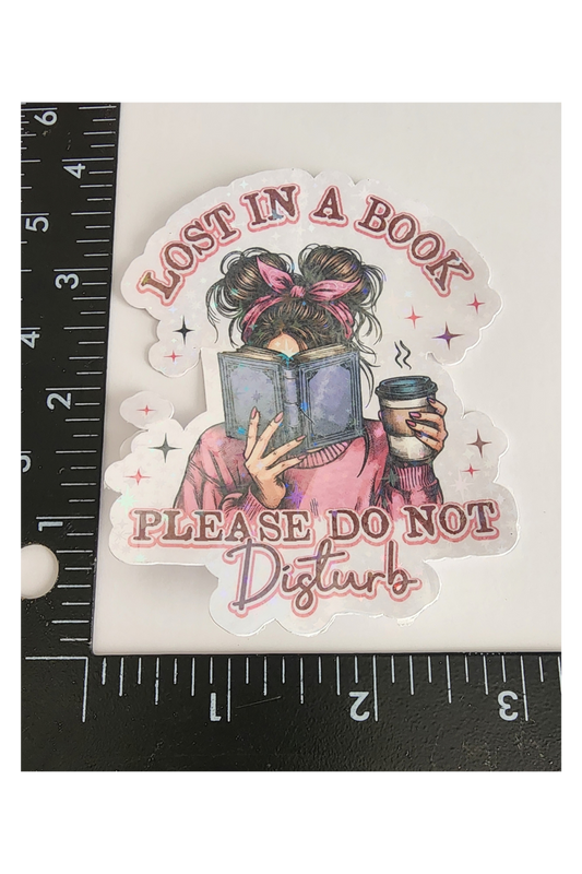 Lost In A Book 3" Sticker