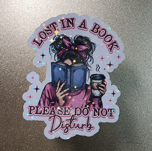 Lost In A Book 3" Sticker