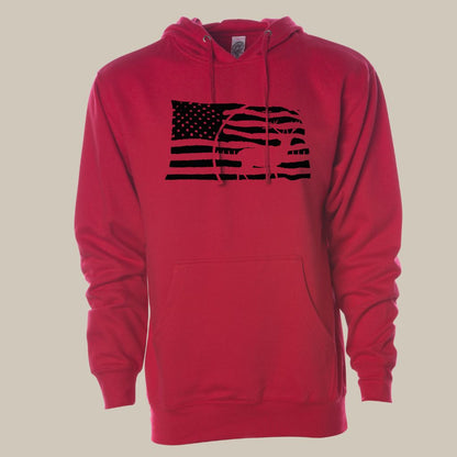 American Flag/Hunting Midweight Hoodie Pullover