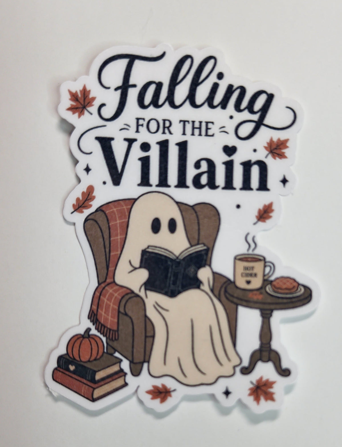 “Falling for the Villain” 3-inch sticker