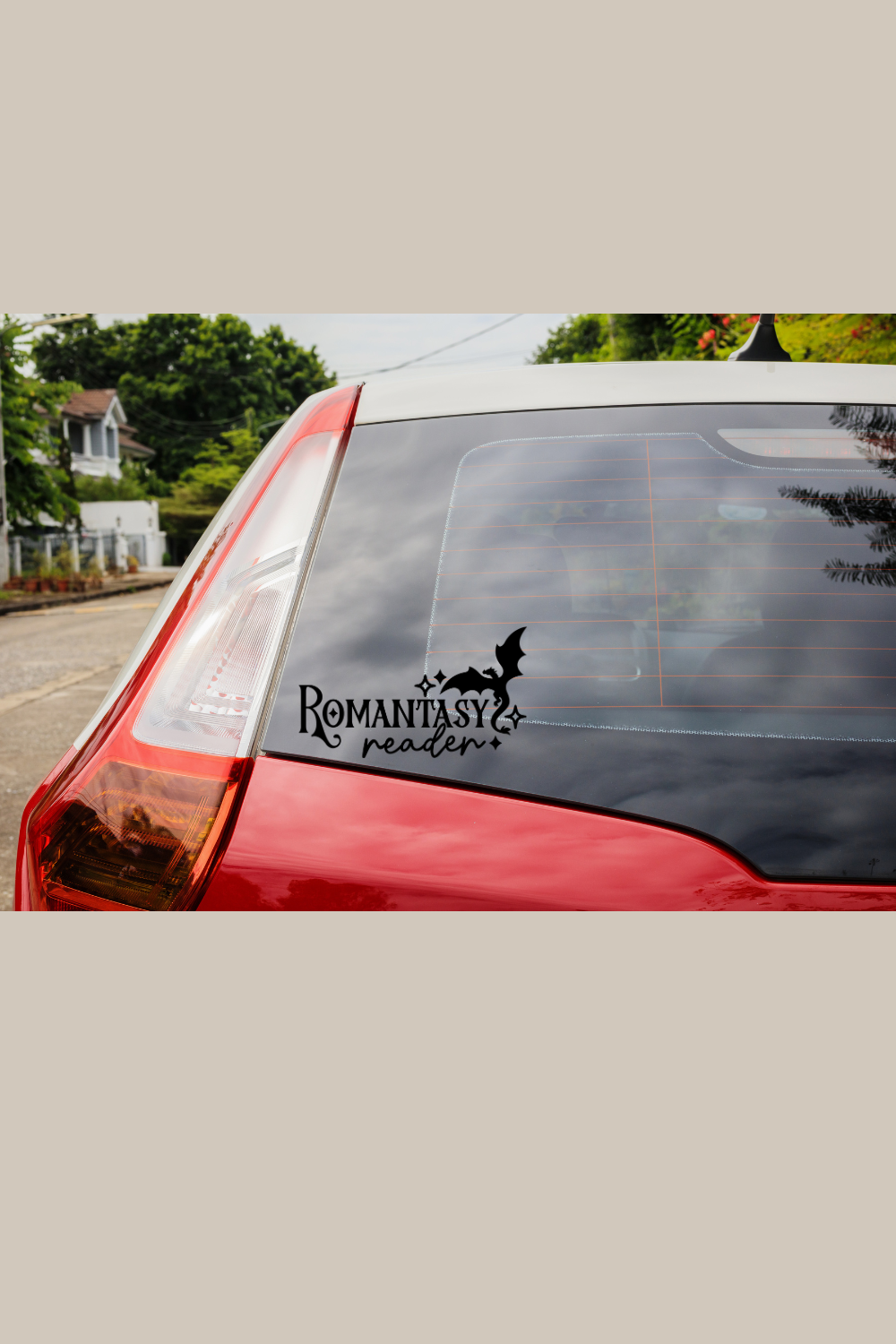Romantasy Reader – 7" Black Vinyl Car Window Decal